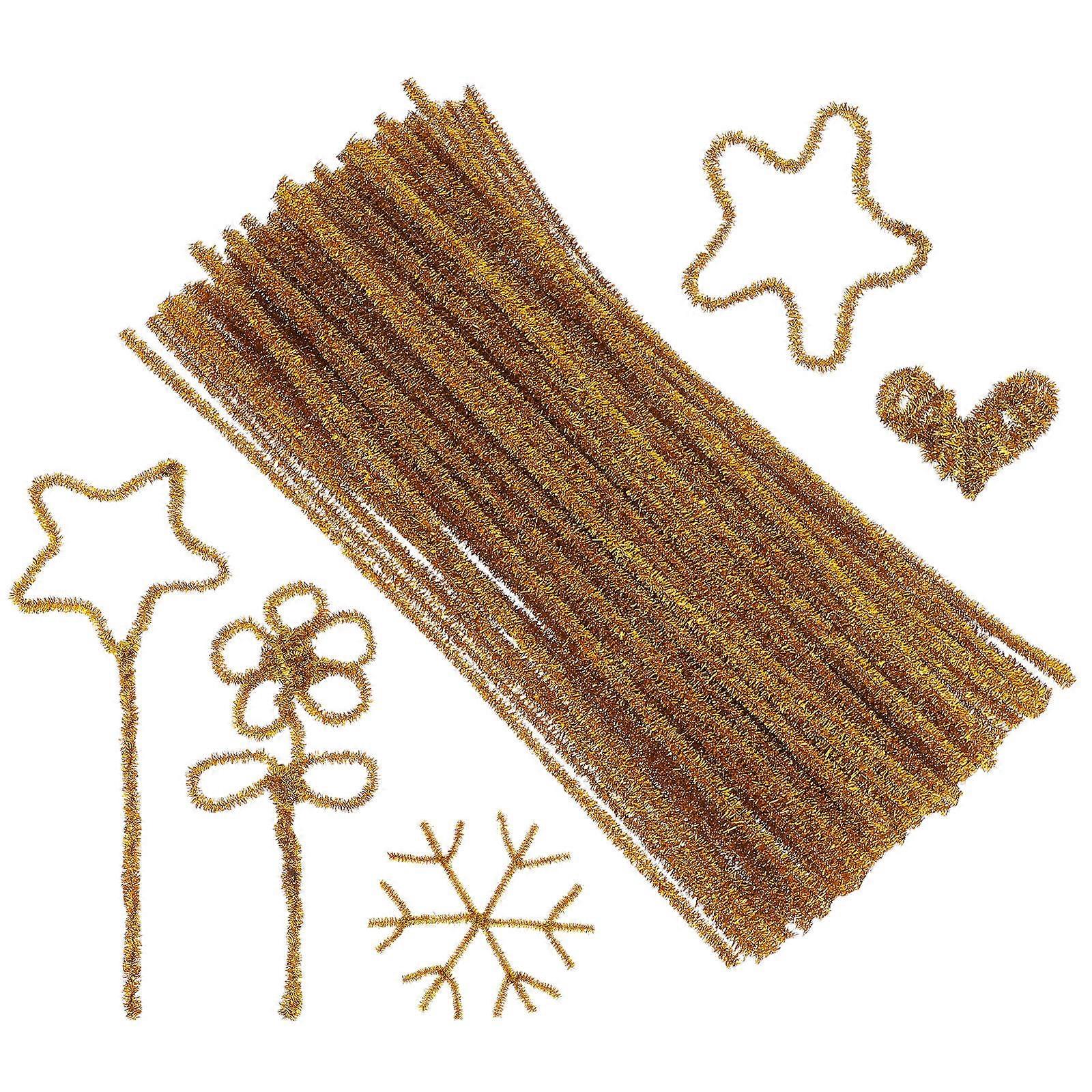 Gold Twisted Stems DIY Craft Material for Creativity Development 100Pcs