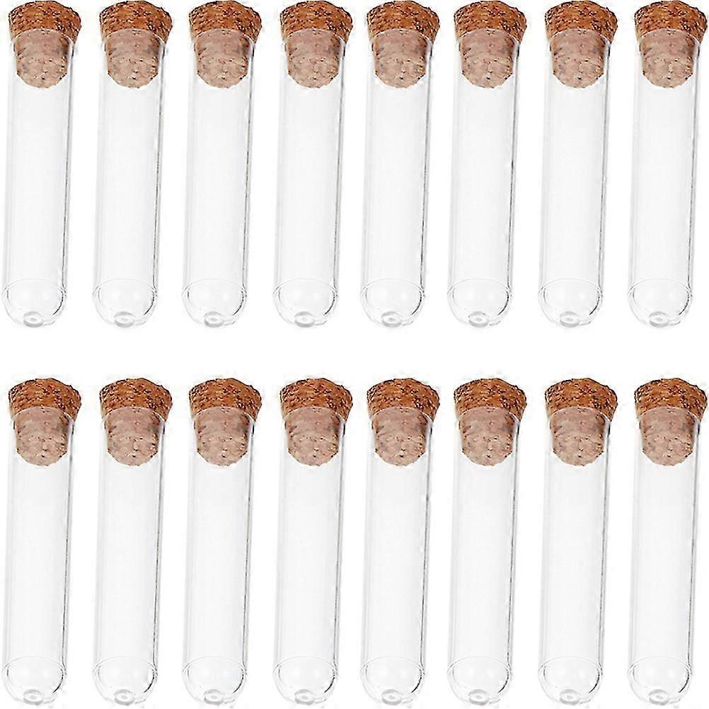 Transparent Test Tubes with Cork for Storage Use 50Pcs Small Liquid Sample Vials