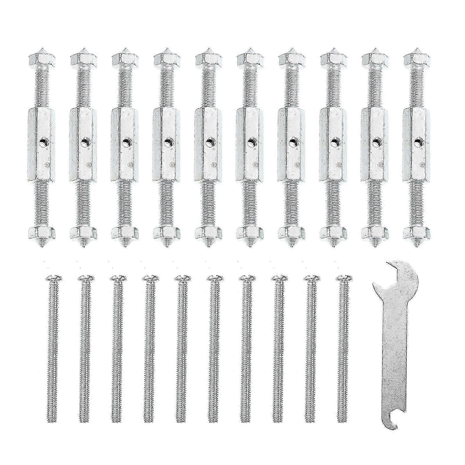 Durable Bottom Box Repairer for Switch Socket 10Sets Silver Steel
