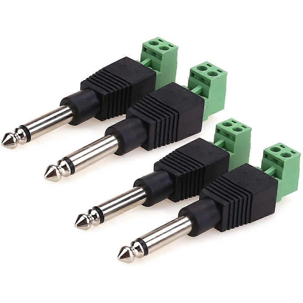 1/4-inch plug, suitable for speaker wires, patch cords, multi-core cables - TS