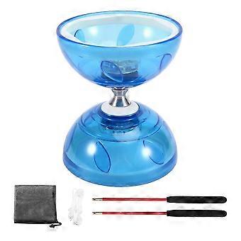 Dreikugeliges Doppelkopf-Diabolo-Fitnessspielzeug für draußen mit Licht, Diabolo-Jojo-Spiel, kompatibel mit Diabolo für Senioren