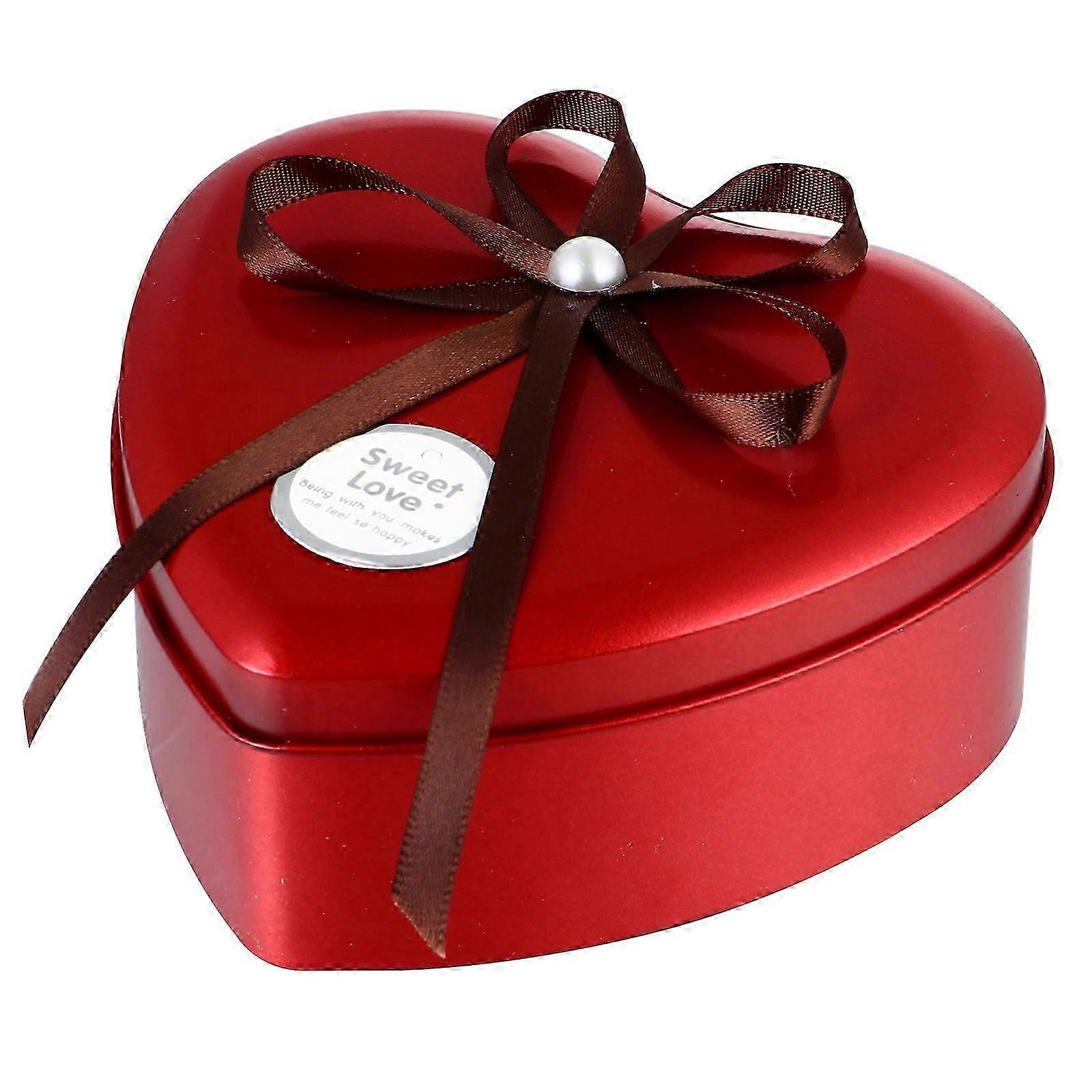 Wedding Candy Tinplate Boxes Heart Shape Candy Containers Creative Candy Case