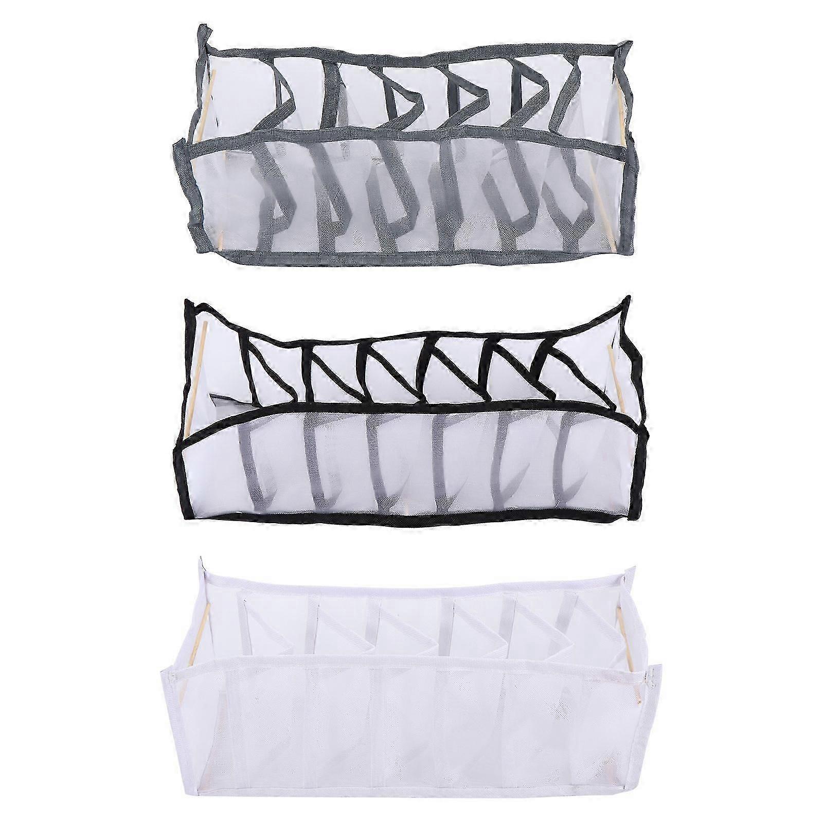 Underpants Storage Boxes for Drawer Organization Plastic 3Pcs