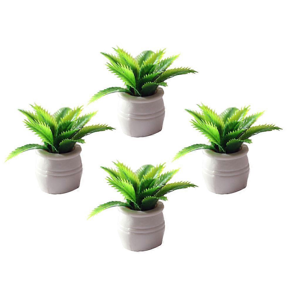 Iron Tree Bonsai Model Mini Simulation Bonsai for Decoration 4Pcs Set