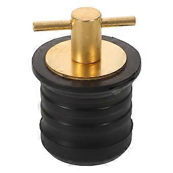 Brass T-Handle Drain Plug - Marine Boat Drain Plugs - Twist-Turn/Seal Design 1.25 Inch For Yachts Kayaks Ships Lifeboats Fishing Boats Ferries