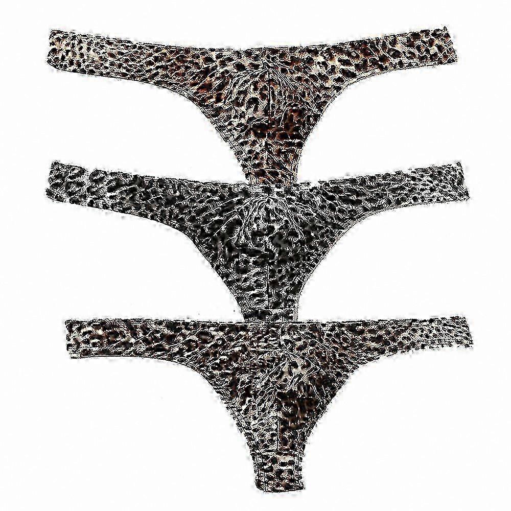 Men's Leopard Print Thong G-String Underwear
