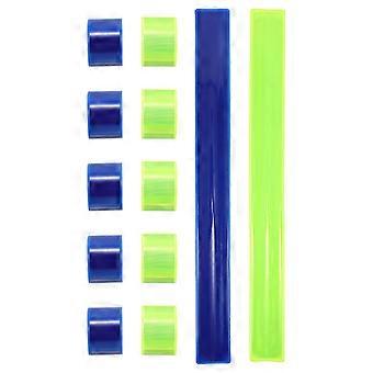 Luminous Reflective Slap Bracelets for Sport with 48Pcs Snap Band Wristbands