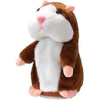 SNDO-Talking Hamster Plush Toy Repeat What You Say Funny Kids Stuffed Interactive Toy - JA
