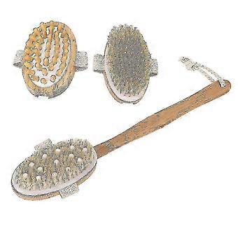 4pcs Dry Brushing Body Brush Set - Bamboo Soft Bristles with Removable Handle for Exfoliating and Lymphatic Massage, Cellulite Treatment