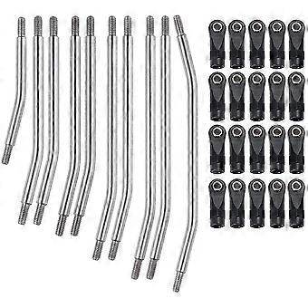 10 Teile/satz Metall Lenkung Link Stange Linkage Set für Axial SCX10 Crawler, Fernbedienung Auto Zubehör