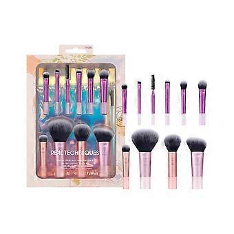 Real Technique Travel Fantasy Mini Brush Kit, Makeup Brushes For Eyeshadow, Highlight, Contour, Powder, & Concealer, Mini Sized Travel Brushes & Makeu