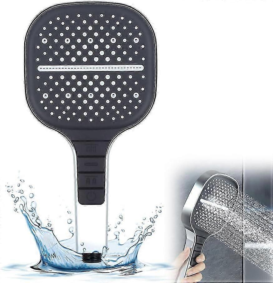 Universal Water Saving Shower Head 7 Spray Types (Silver)