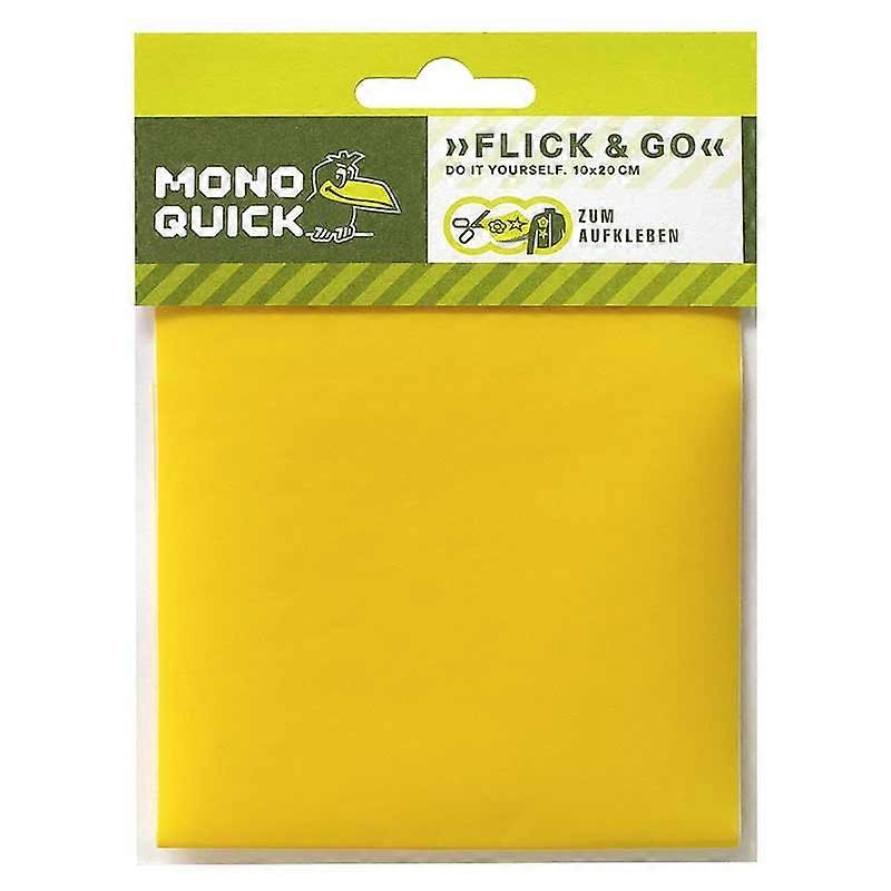 Glue patch, yellow - patch, iron-on patch, size: 10.0 x 20.0 cm