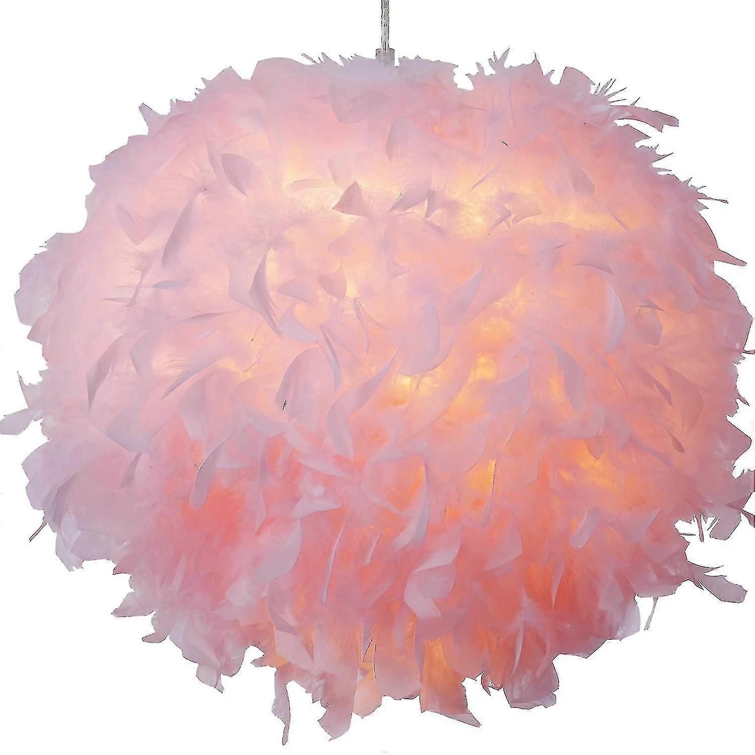 Fluffy Feather Light Shade for Ceiling Pendant Table Floor Lamp Use