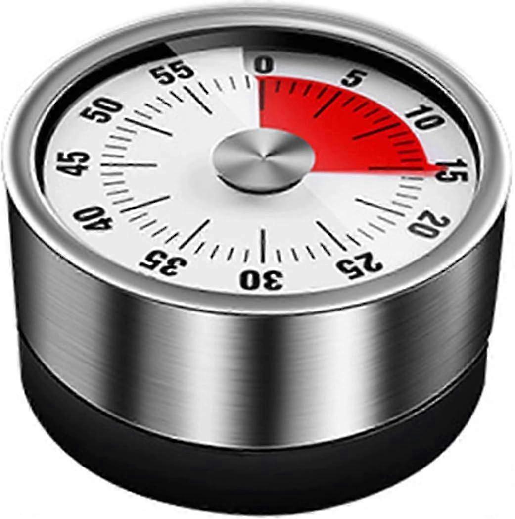 Timer, Mechanical Kitchen Timer, Adsorbable Magnetic Timer, Remaining Time Display with Audible Alarm, Magnetized Timer, Timer for Cooking - 60 M-acgn