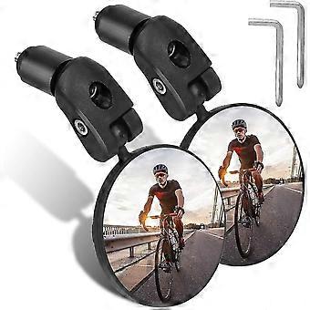 2 Pieces Bike Mirrors11.5*13*7cm, Convex Handlebar Mirror 360 Adjustable High Definition Bike Mirror for Mountain Road Bike Motorcycle Bicycle