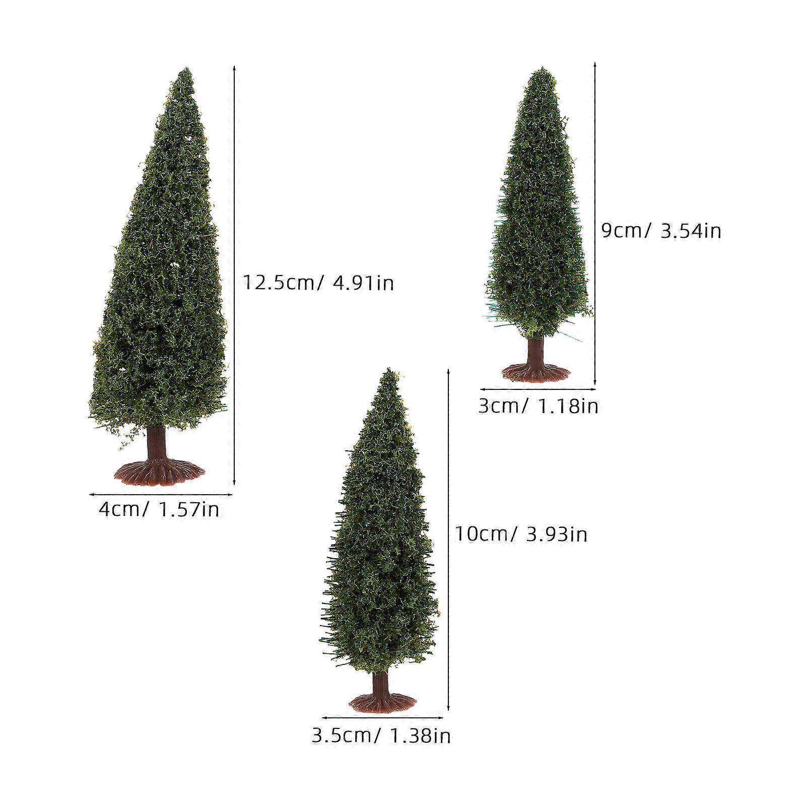 6Pcs Miniature Pine Model Tree Model Train Scenery Architecture Tree Model Scenery