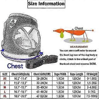 Dog Harness And Leash, Soft Mesh Padded Puppy Cat Harness Set, Breathable Jacket, Adjustable Reflect