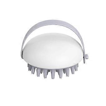Cepillo de masaje para el cuero cabelludo con cerdas suaves para una limpieza profunda y distribución uniforme del champú, con mango ergonómico.