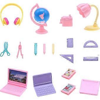 1 Conjunto de Boneca Miniatura Material Escolar Mini Conjunto Escolar Boneca Miniatura Papelaria