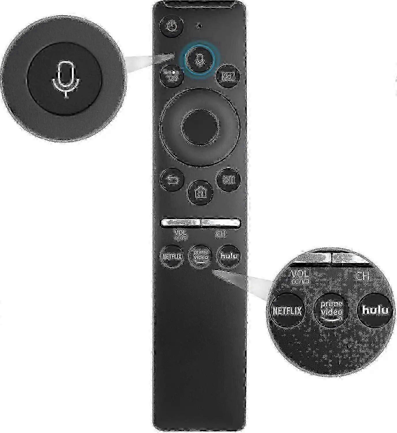 Replacement Voice Remote compatible with Samsung Tvs, compatible with Samsung-tv-remote With