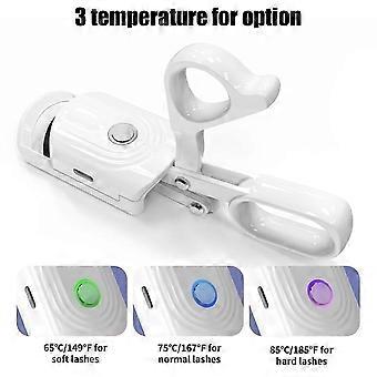 2 Pcs Portable Smart Heated Eyelash Curler, 3 Temperatures, Rechargeable