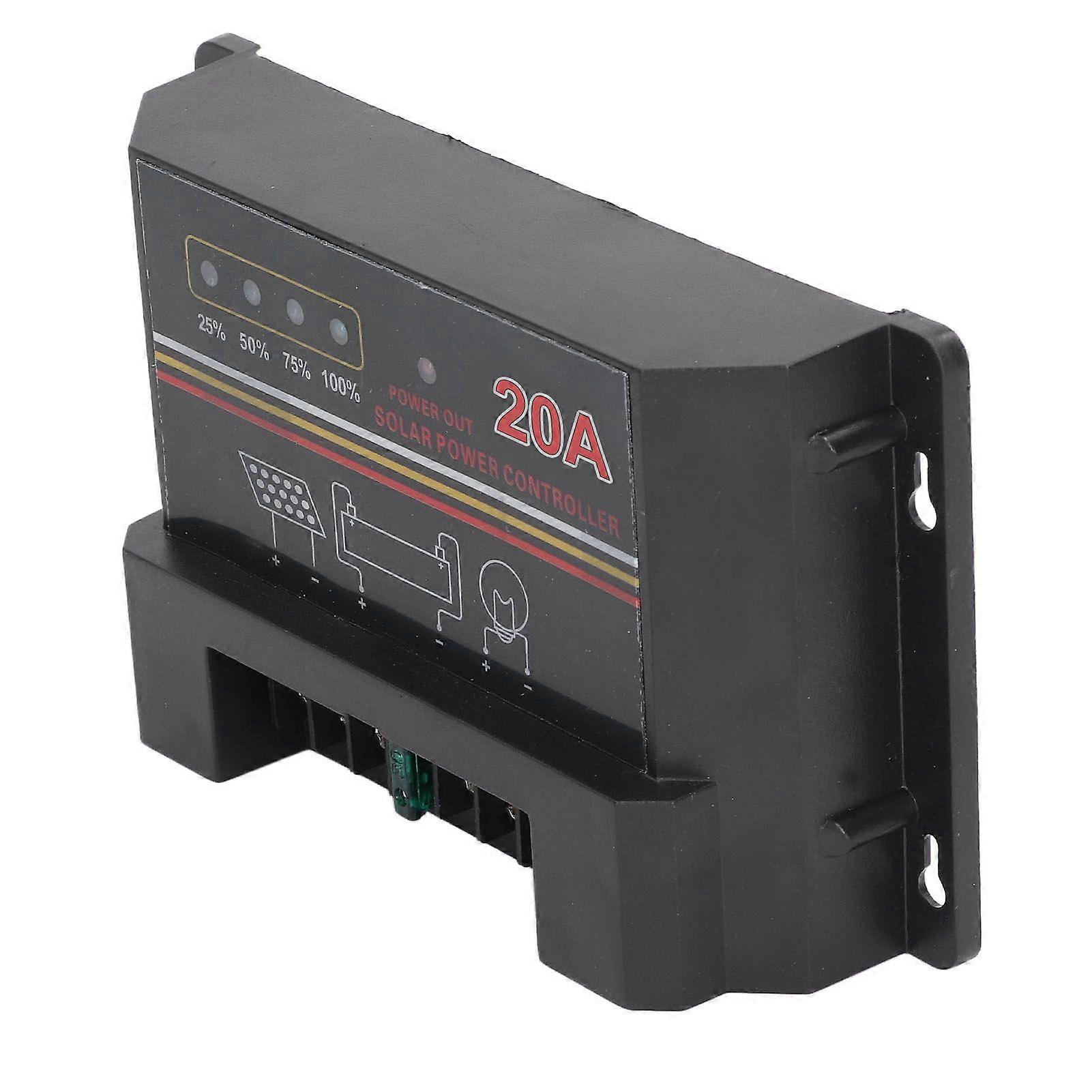 Solar Charge Discharge Controller High Speed CPU Microprocessor Multiple Protections Data Transmission 12V Solar Controller20A