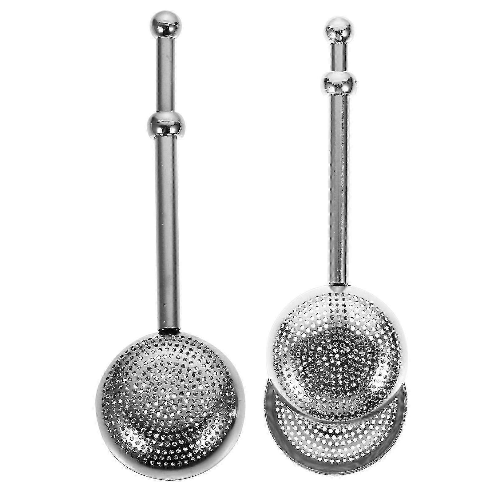 Stainless Steel Push-Pull Tea Infuser Pair