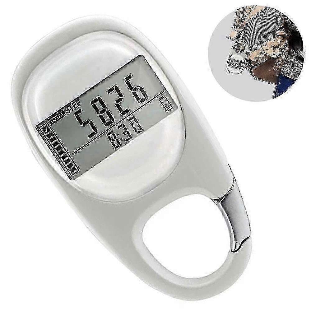3D Digital Clip-On Pedometer Simple Step Counter for Walking Distance