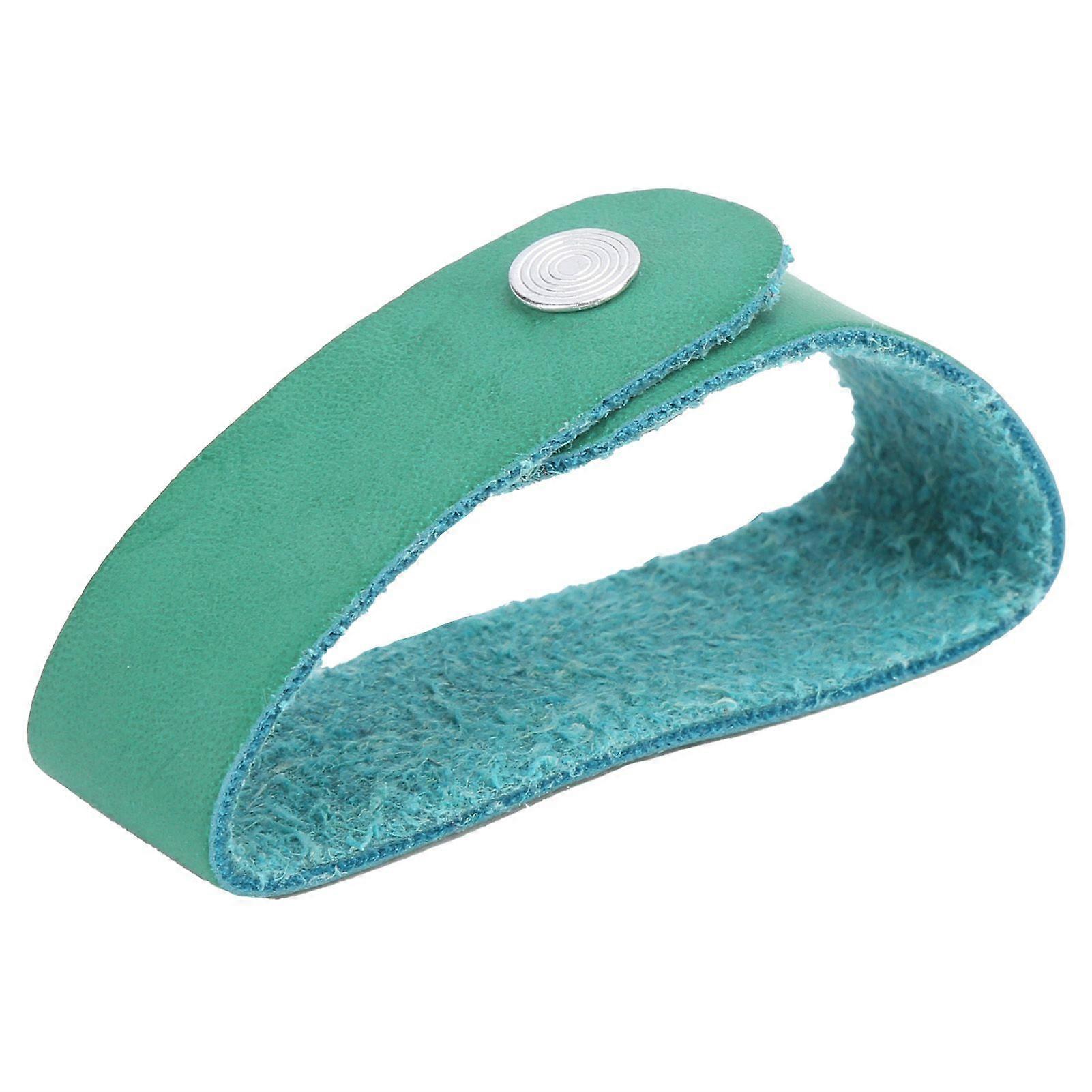 Microfiber Läder Gitarr Halsrem Knapp Elgitarr Bas Halsrem Slips HookGreen
