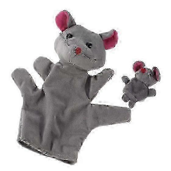 Grey Mouse Hand Puppet Finger Puppets