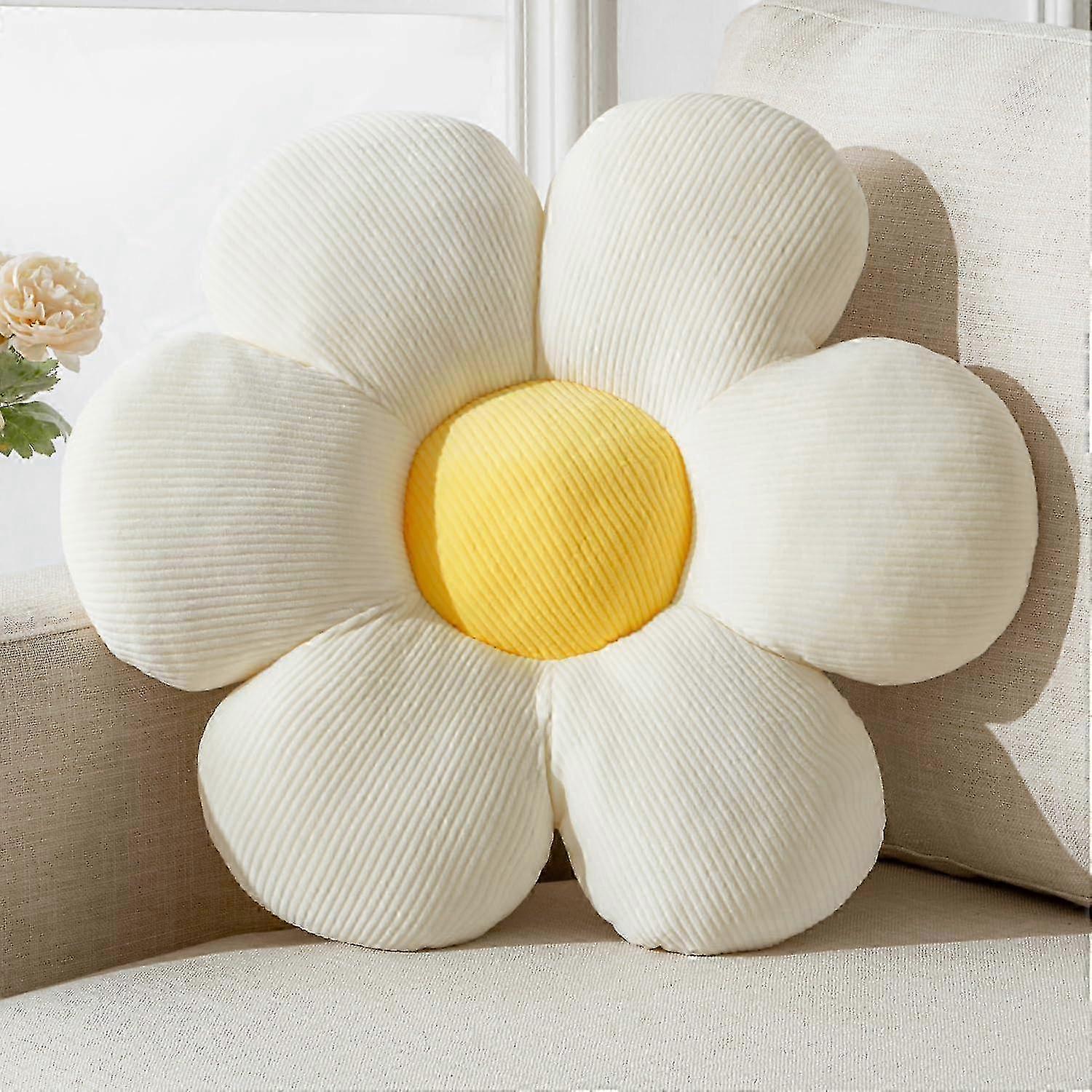 Flower Shaped Plush Throw Pillow
