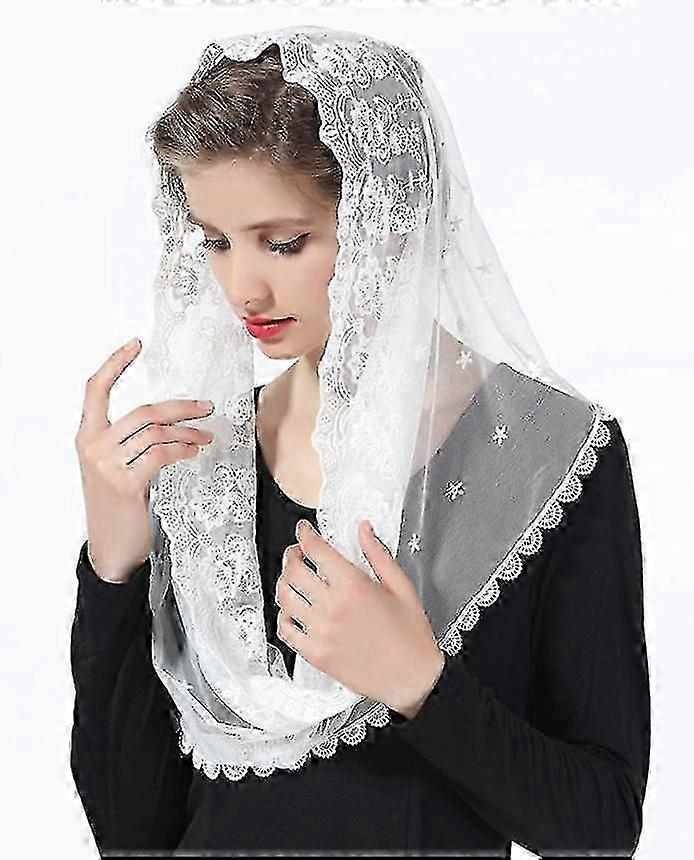 Classic Floral Mantilla Short Scarf Veil