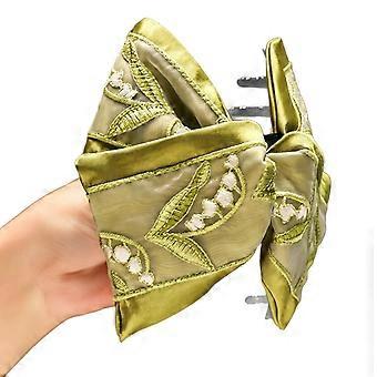 Presilha de cabelo estilo chinês verde em formato de garra, presilha de tubarão com pingente opcional, aproximadamente 13 cm, elegante presilha para coque - com pingente
