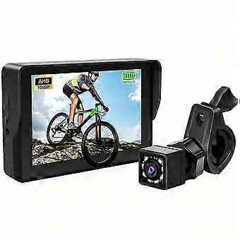 1080P Bike Bicycle Mirror,Bicycle Rear View Camera 5" Screen Night Vision Handlebar Camera for Motorcycle Mountain Bike_aa