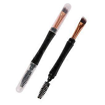 Eyelash Brushes Combs Dual Ended Makeup Tool for Female Travel Simple Design Artificial Fiber Plastic Eyelash Grooming 2Pcs