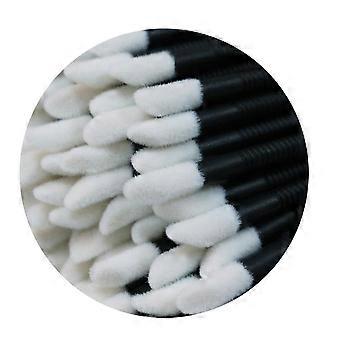 Plastic Lip Brush for Makeup Use 100Pcs Disposable Black Lipstick Applicator