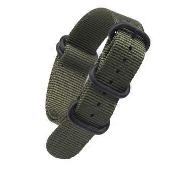 18mm Nylon NATO Watch Strap Durable Canvas OnePiece Design with Stainless Steel Buckle