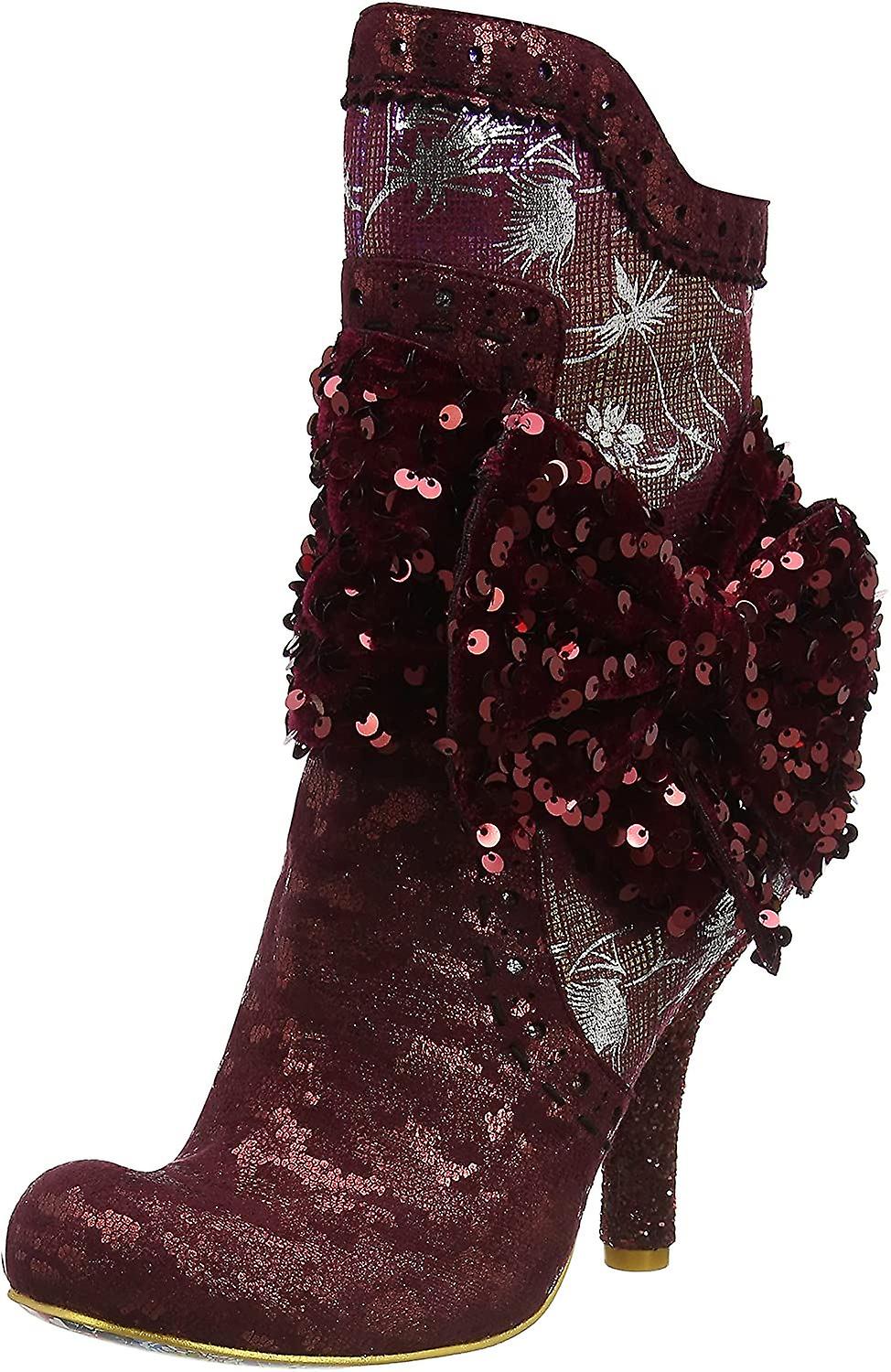 Irregular Choice Rosie Lea Red Sequins Womens Hi Ankle Boots