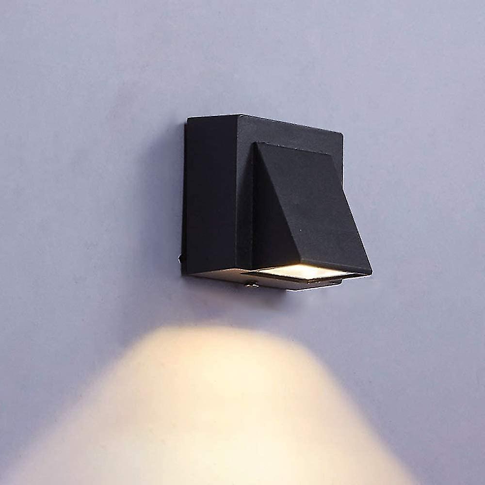 Led Væglampe Vandtæt/udendørs Ip65 Vandtæt moderne Enkel Sort Enkelthovedspots (varm W