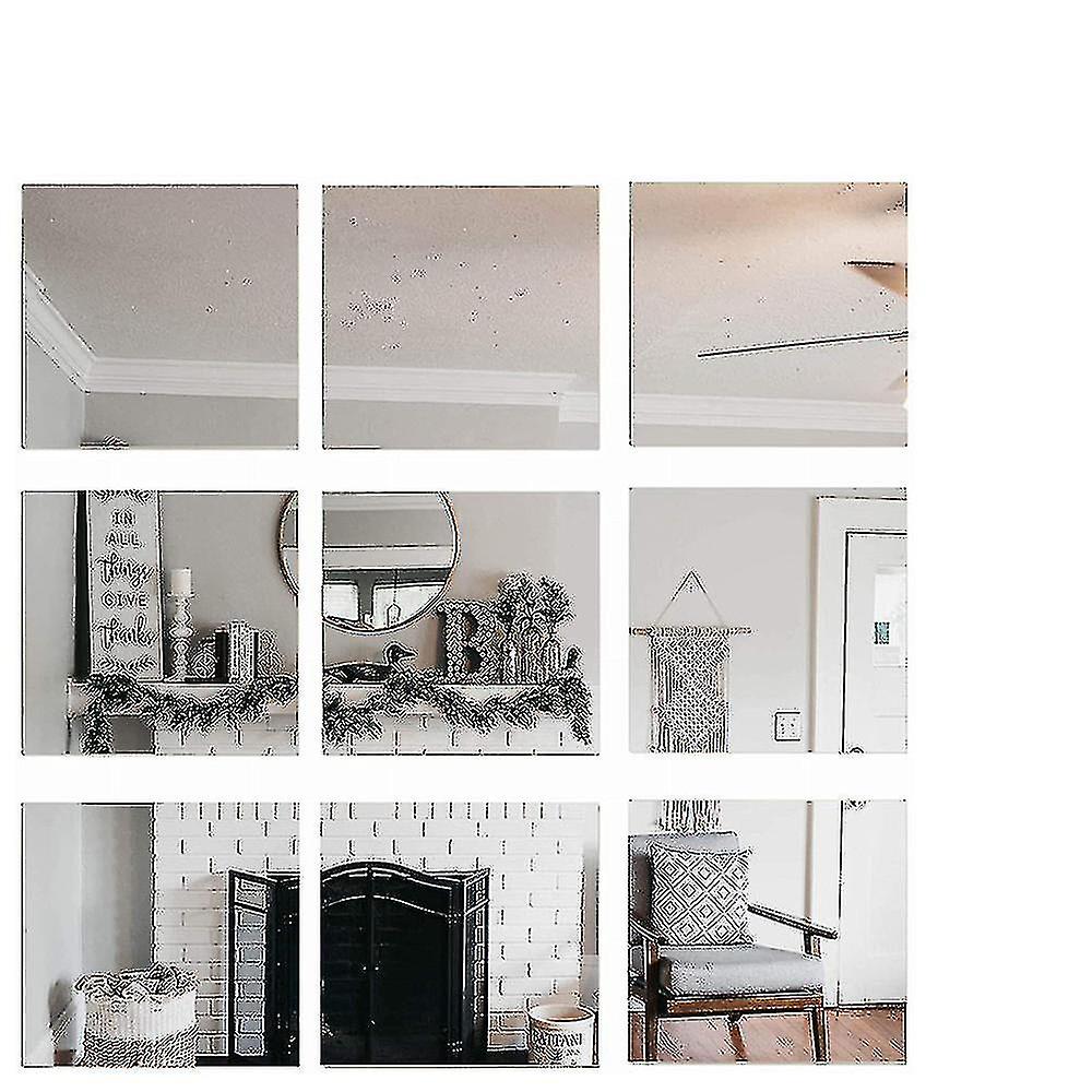 9pcs Flexible Sheets Self-adhesive Tiles 25*25cm