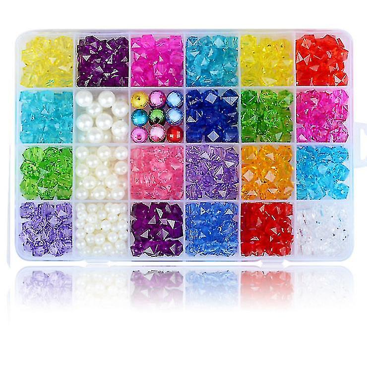 24 Grid Acrylic Beads, Children's Beaded Toys, Diy Handmade Bracelet