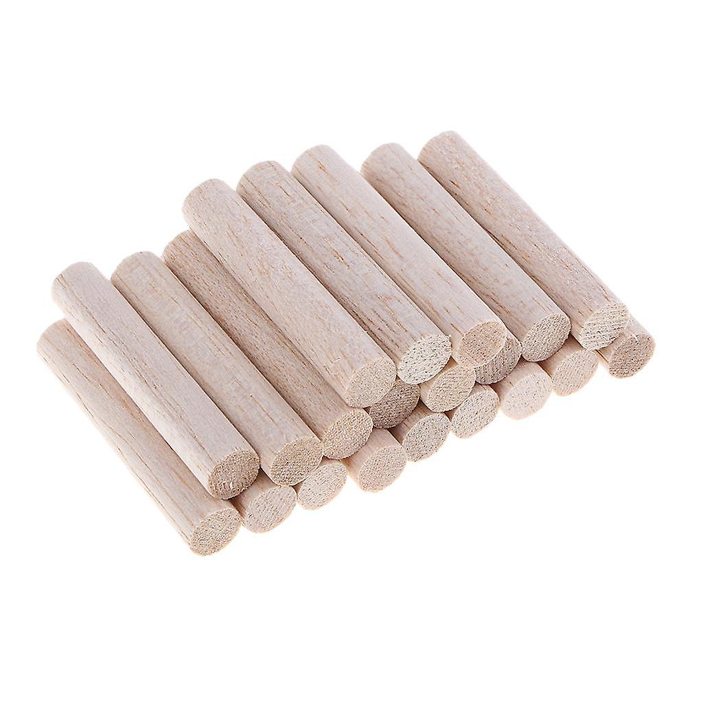 Pyöreä Balsa-puutikku keskeneräinen puukäsityöpuikko tappitanko 20 kpl 50mm