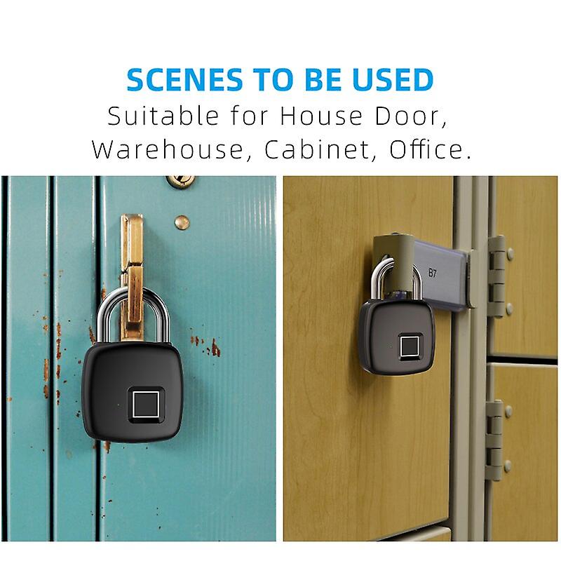 Waterproof Smart Door Lock Keyless Fingerprint Lock 300 Mah Smart Home Safe Padlock Mobile