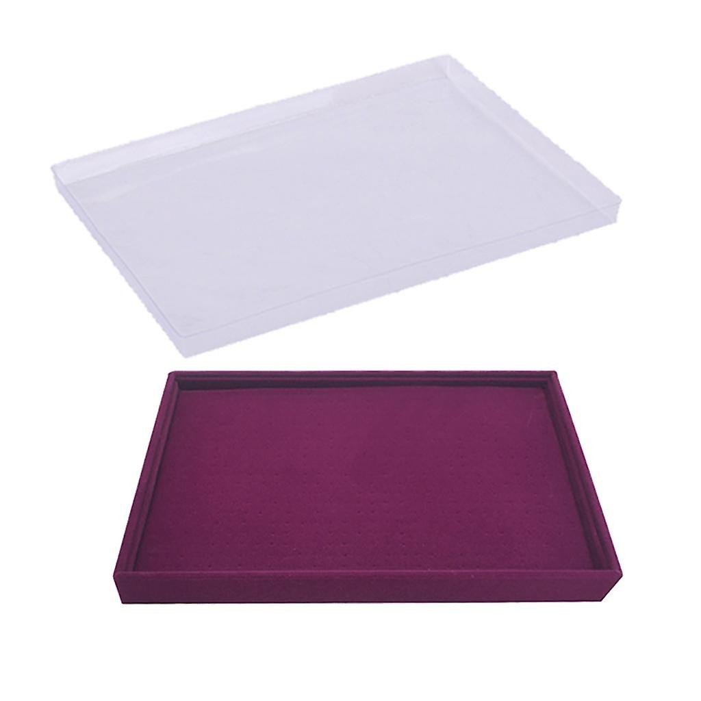 Smykker Display Organizer Case Bakkeholder Øreringe Øre Stud Box Sort