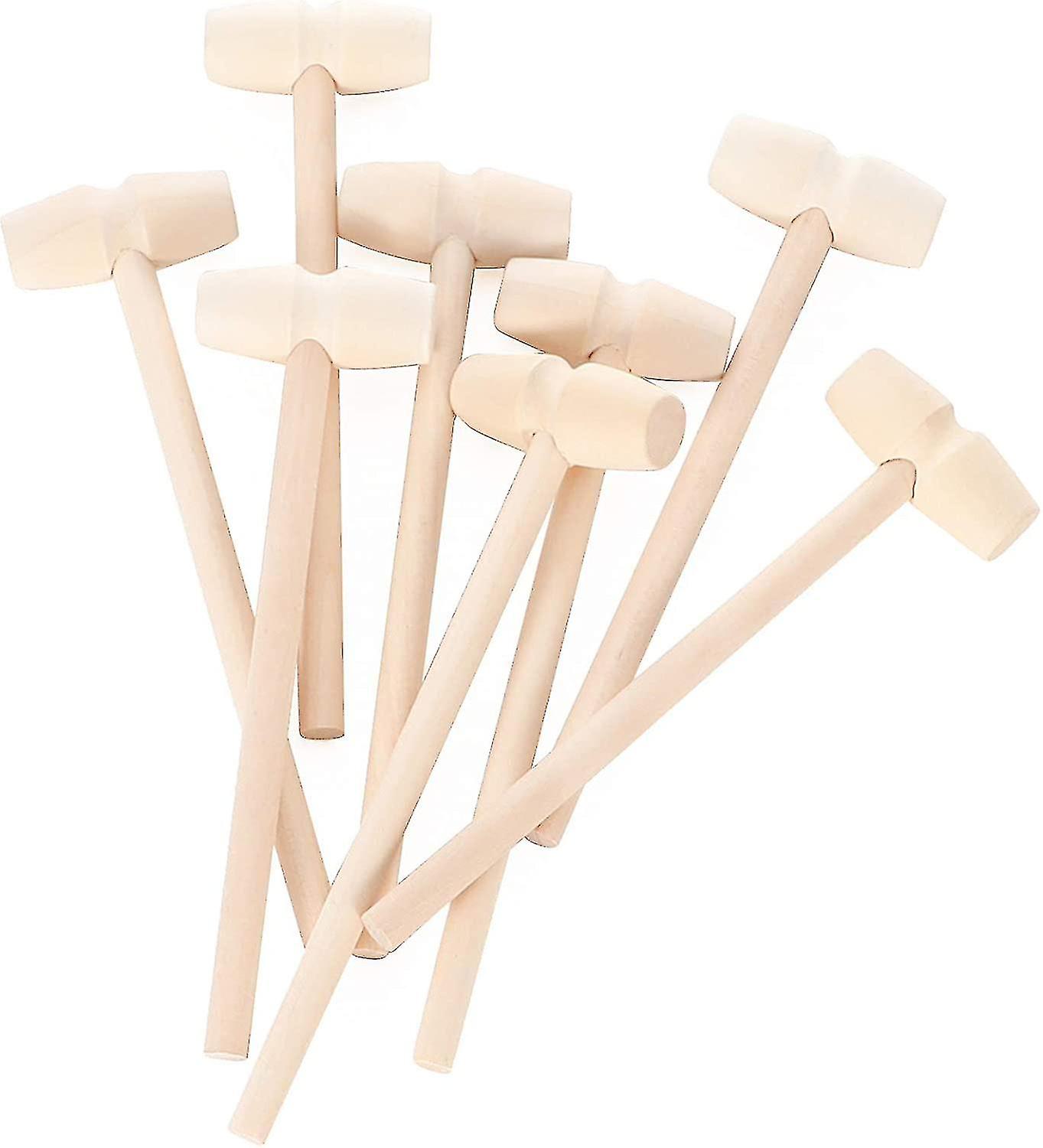30 Pcs Wooden Hammers For Chocolate, Mini Breakable Heart Hammer Mallet For Chocolate Smash-able Heart, Smooth Finished Lacquer Free