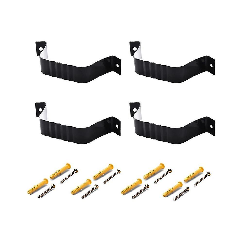 Downspout Adapter Gutter Downspout Strap 3x4 Leader Strap 3x4 (4 Pack) (black)