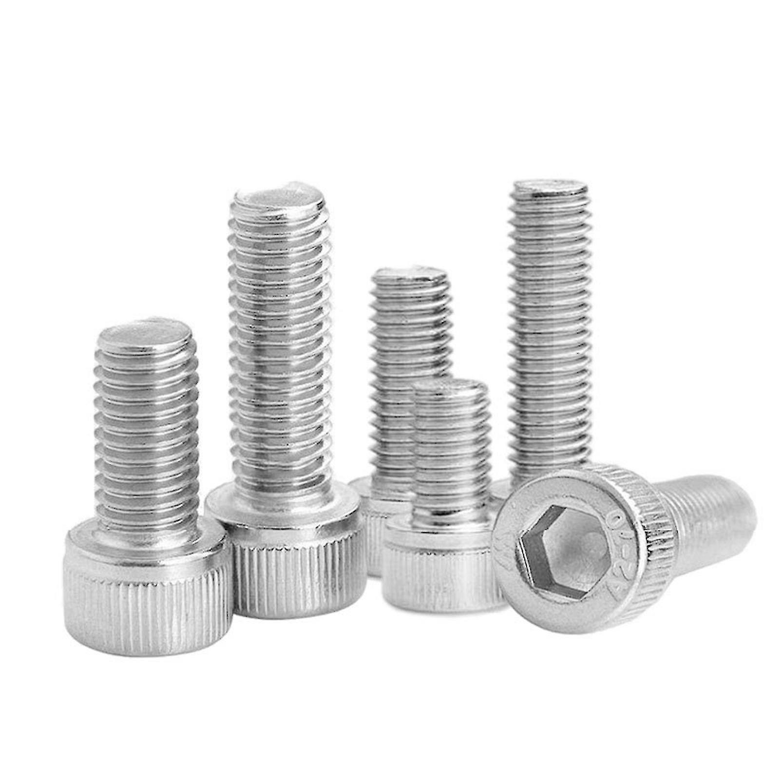 210st M5 Cylindriskt huvud Hexagon Socket Bolts Rostfritt stål Hex Skruvar Muttrar Bricka Set För Byggarbetsplats