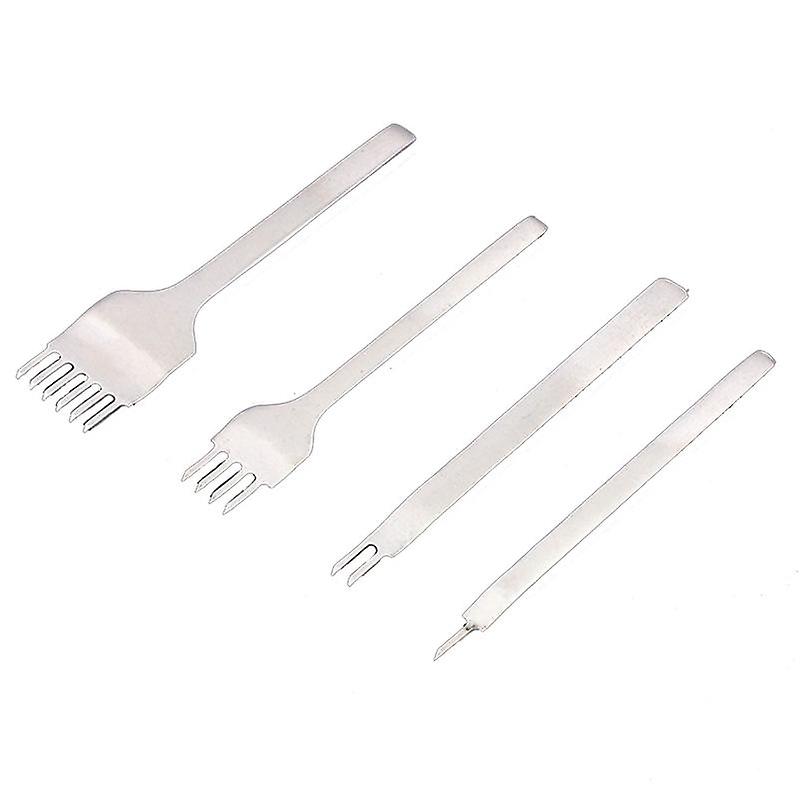 Stainless Steel Flat Chisel Leather Craft Tools Hole Punch Tool Set