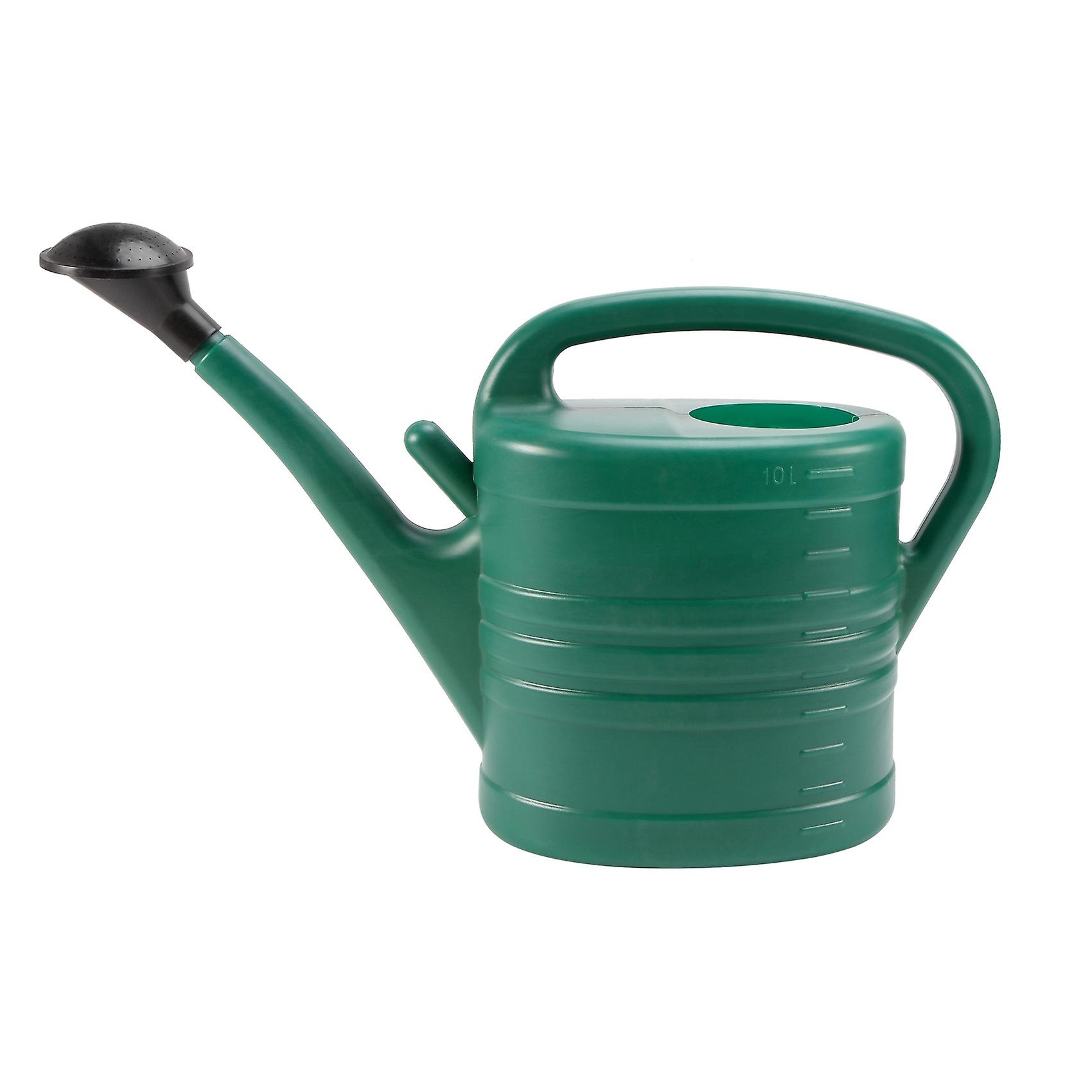 Watering Can with Green 10 Litre 2 Gallons Garden Flower Water Bottle Watering Kettle with Handle L